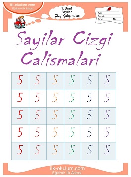 Çocuklar İçin Çizgi Çalışma Sayfaları 